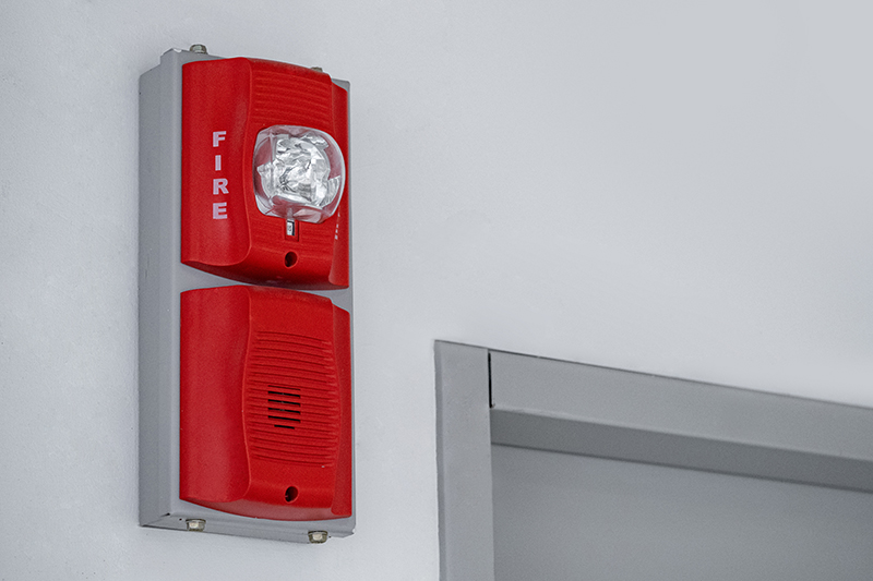 Fire alarm with built in emergency strobe light